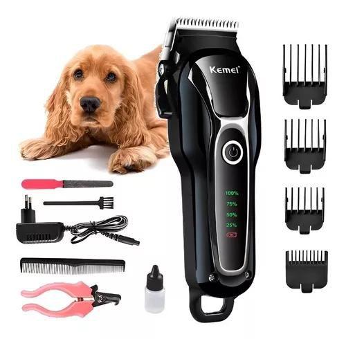 Máquina de Tosar Pet Tosador Sem Fio Profissional Aparador Cães Cachorros Gatos Kemei km-1... Máquina de Tosar Pet Tosador Sem Fio Profissional Aparador Cães Cachorros Gatos Kemei km-1...