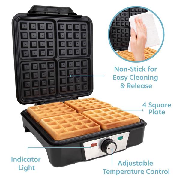 Imagem de Máquina de waffle Belga CucinaPro - Capacidade 4 waffles