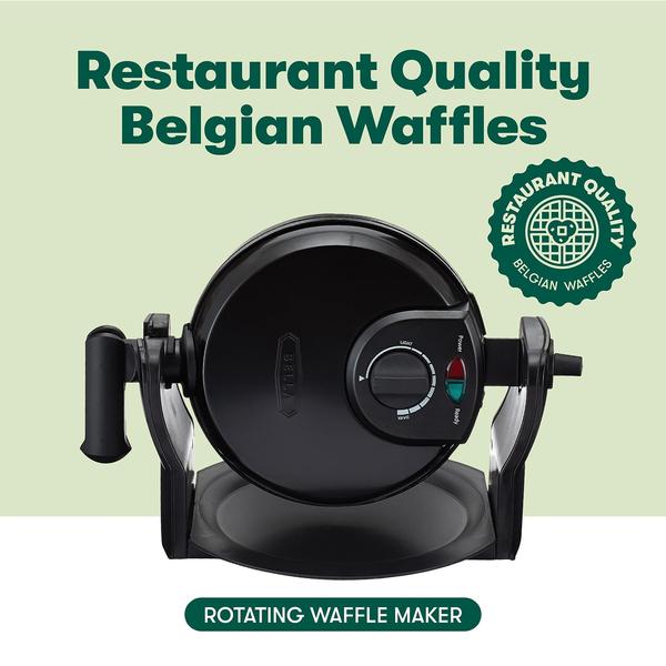 Imagem de Máquina de waffle belga giratória antiaderente, preto