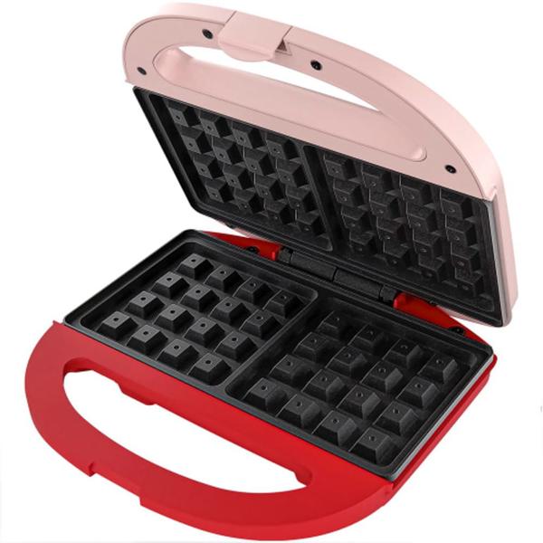 Imagem de Maquina de Waffle Cadence Duet  - WAF200-127  ROSA/VERMELHO  110 VOLTS