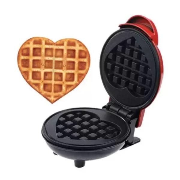 Imagem de Máquina De Waffle  Compacta Modelo Coração 110v Vermelho