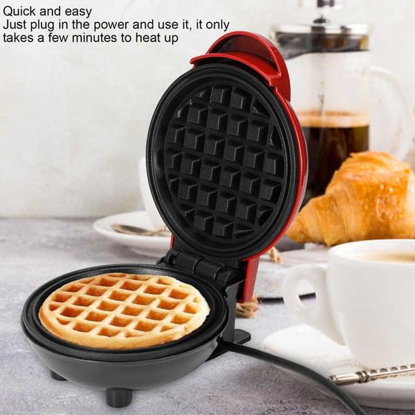 Imagem de Máquina de Waffle Elétrica Mini com Moldes de Ovo e Acessórios de Cozinha - Atributos