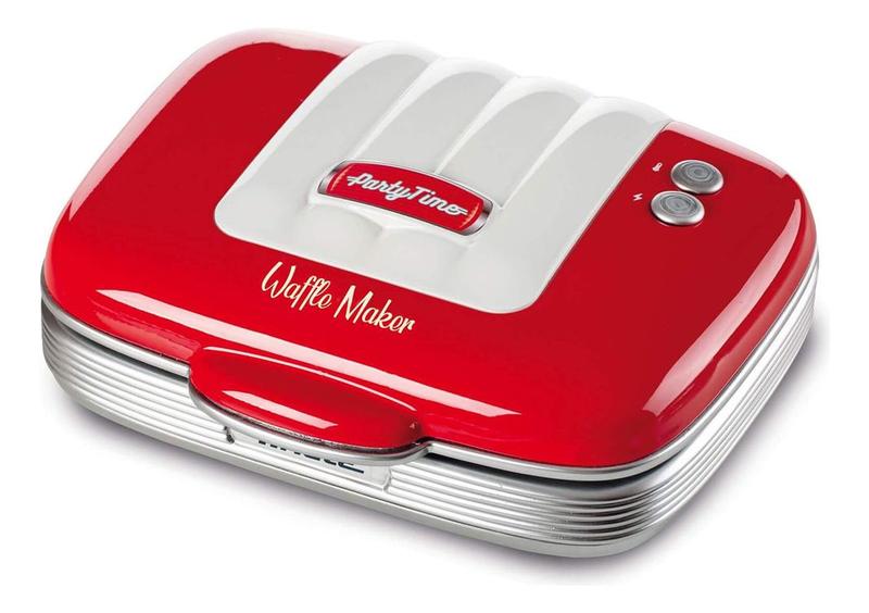 Maquina de Waffle Retrô Vermelha Ariete 1973 Party Time, 700 W, Placas Antiaderentes Imagem de Maquina de Waffle Retrô Vermelha Ariete 1973 Party Time, 700 W, Placas Antiaderentes