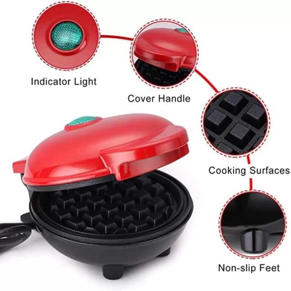Máquina De Waffles Portátil Elétrica Automática 110v - QG DOS PRODUTOS Imagem de Máquina De Waffles Portátil Elétrica Automática 110v - QG DOS PRODUTOS