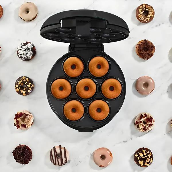 Imagem de Maquina Donuts Mini Rosquinhas Preta 7 Furos 110v