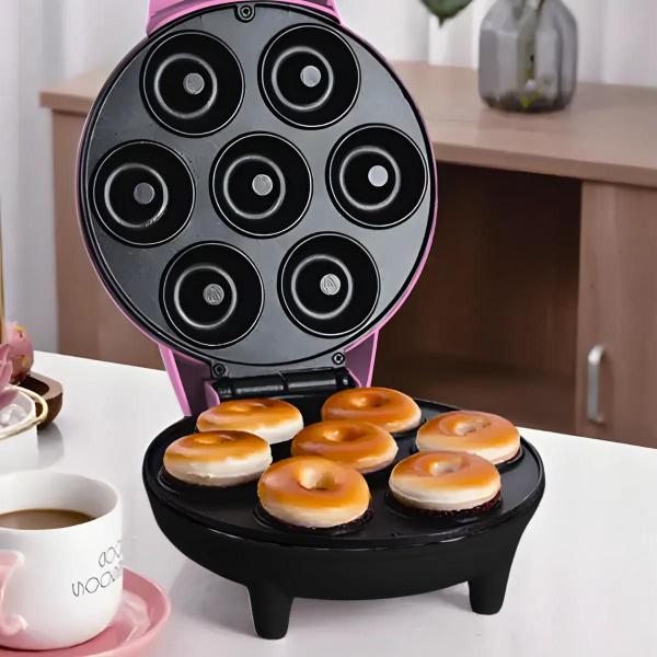 Imagem de Maquina Donuts Mini Rosquinhas Rosa 7 Furos 110v