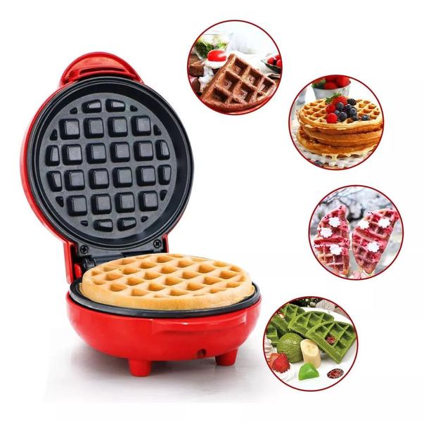 Imagem de Maquina Elética De Fazer Waffle Antiaderente Mini Panqueca