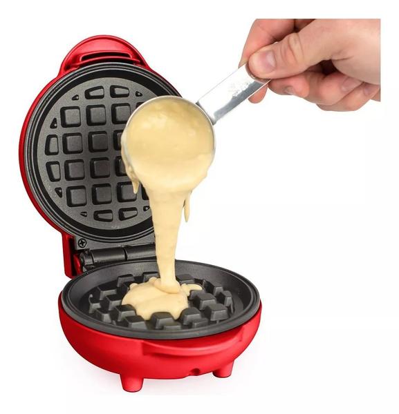 Imagem de Maquina Elética De Fazer Waffle Antiaderente Mini Panqueca