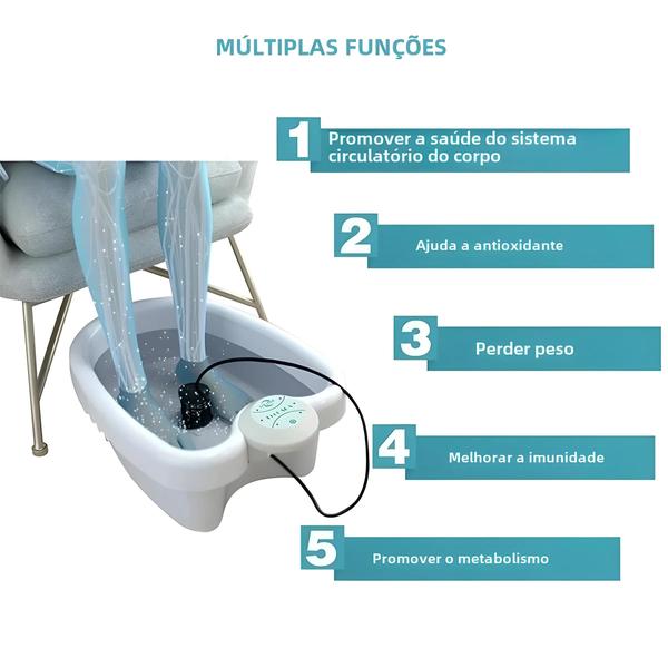 Imagem de Máquina Elétrica de Massagem para Pés com Hidroterapia e Limpeza Iônica