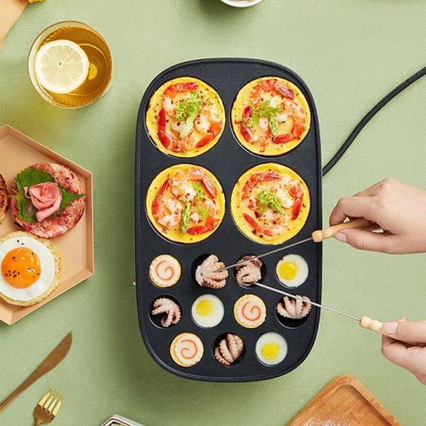 Imagem de Máquina Elétrica de Takoyaki e Taiyaki em Forma de Peixe com Grill de Salsicha e Omelete