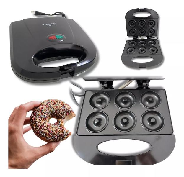 Imagem de Máquina Elétrica Donuts Rosquinhas Deliciosas 6unidades  Confeitaria 750W 110v