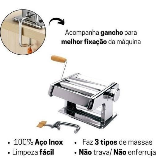 Imagem de Maquina F Massa Macarrão Lasanha Talharim Completa Em Inox