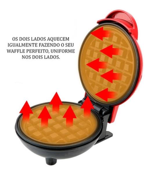 Imagem de Máquina Fazer Waffle Grill Panqueca Elétrica Prática