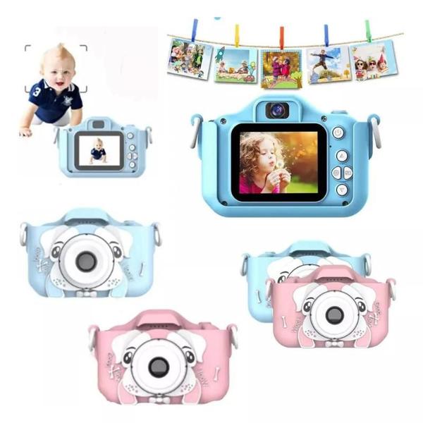 Imagem de Máquina Fotográfica Infantil Digital Vídeos Hd Cor Azul