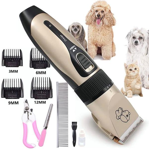 Imagem de Máquina Kit De Corte Tosa Aparador Pet Dog Gatos Hair Clipper Machine Sem Fio Maquininha Silenciosa