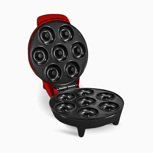 Máquina Mini Donuts Vermelha 7 Rosquinhas Confeitaria 220v - Great Choice Imagem de Máquina Mini Donuts Vermelha 7 Rosquinhas Confeitaria 220v