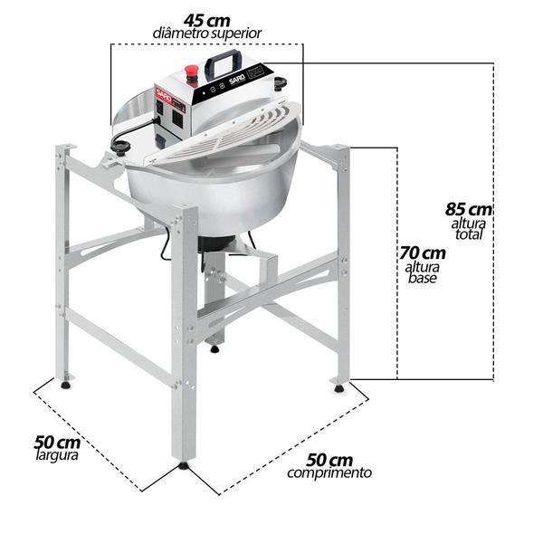 Imagem de Máquina Misturela Cozedeira Com Fogareiro 21L Misturador Top