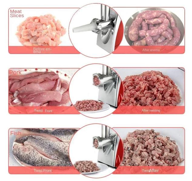 Imagem de Máquina Moer, Moedor De Carne Elétrico - Faz Linguiça