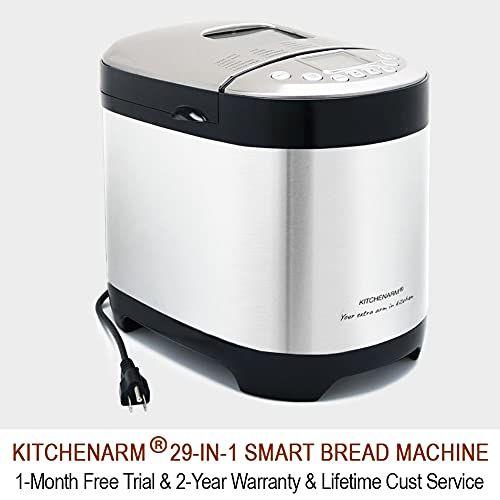 Imagem de Máquina Pão KITCHENARM 29-em-1, Sem Glúten, 2000mlb, Aço Inox, Receitas, Pães Integrais