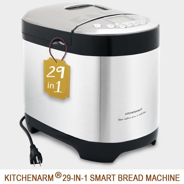 Imagem de Máquina Pão KITCHENARM 29-em-1, Sem Glúten, 2000mlb, Aço Inox, Receitas, Pães Integrais