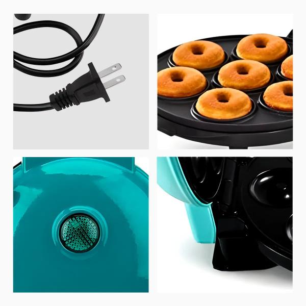 Imagem de Máquina para Fazer Mini Donuts 7 Rosquinhas Verde 110v