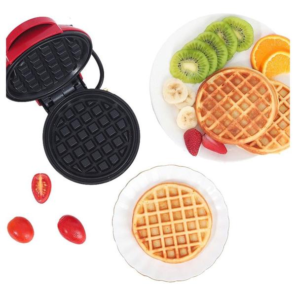 Imagem de Máquina Para Fazer Waffle Pequena Portátil 110v 350w mini lanche elétrico