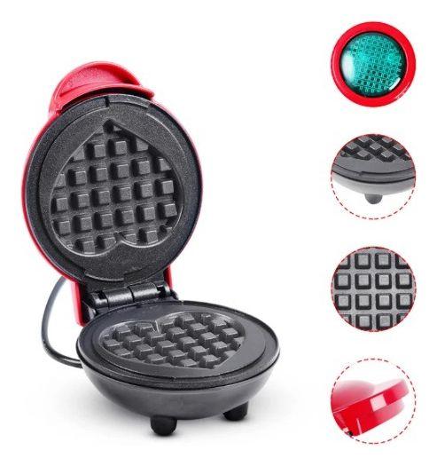 Imagem de Maquina Para Fazer Waffle Portátil Antiaderende 110v OU 220 V350w lanche elétrico