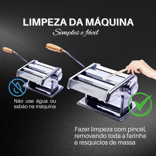 Imagem de Maquina Para Massa Casseira Inox Talharim E Macarrao