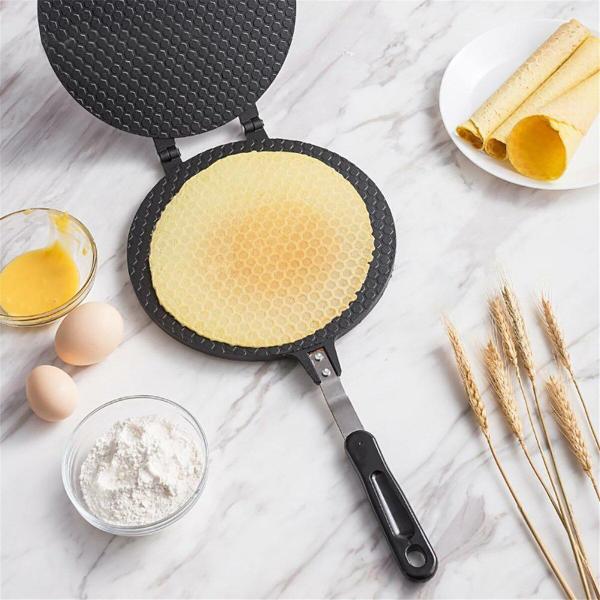 Imagem de Máquina para Ovos Crocantes em Formato de Waffle 17cm - Acessório para Panquecas e Crepes