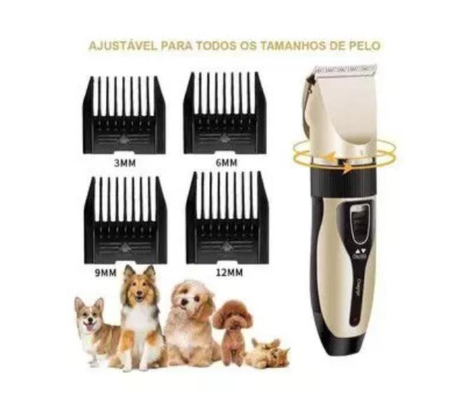 Imagem de Maquina Para Tosa Pet Recarregável Cães Gatos Pet Sem Fio GN-289