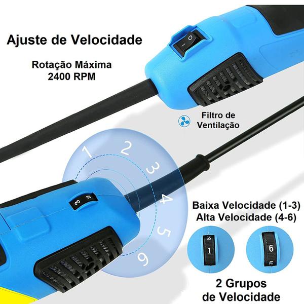 Imagem de Máquina Tosar Tosquiadeira 550 Watts Ovino Ovelha Carneiro 110v KaQi 6176