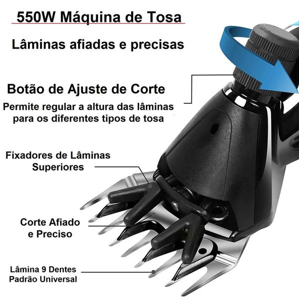 Imagem de Máquina Tosar Tosquiadeira 550 Watts Ovino Ovelha Carneiro