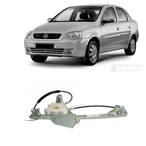 Imagem de Maquina vidro eletrico traseira Corsa Hatch G2 4P 2002 ate 2011 LD fixacao mabuchi 8 dentes sem Motor 93264214