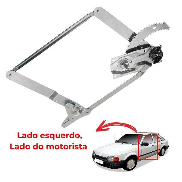 Imagem de Máquina Vidro Manual 4P Diant Esq Escort 91 a 93 Pino Alto