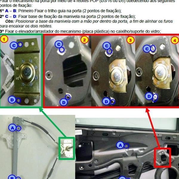 Imagem de Maquina Vidro Manual Dianteira Le Saveiro G5 G6 G7 Gol G6 G7 2P 2012 Em Diante