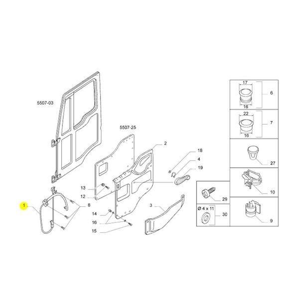 Imagem de Maquina Vidro Manual Direito Para Iveco Tector - 2997185