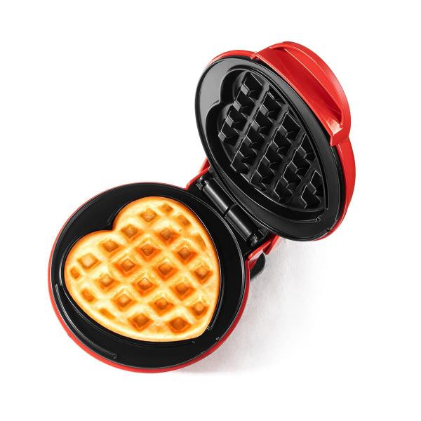 Imagem de Máquina Waffle Antiaderente Pessoal, Vermelho - Waffles 10 cm em Minutos