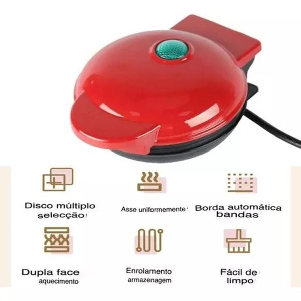 Máquina Waffle Coração Mini Elétrica Profissional Antiaderente 110v Cor Preto - LOJA DIGITAL MARCO FERRARI ENVIO Imagem de Máquina Waffle Coração Mini Elétrica Profissional Antiaderente 110v Cor Preto