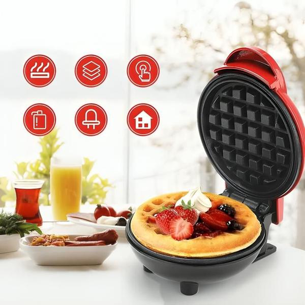 Imagem de Máquina Waffle Elétrica Mini Grill Forma Clássico Redonda