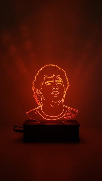 Imagem de Maradona Jogador Luminária led 16 cores Futebol