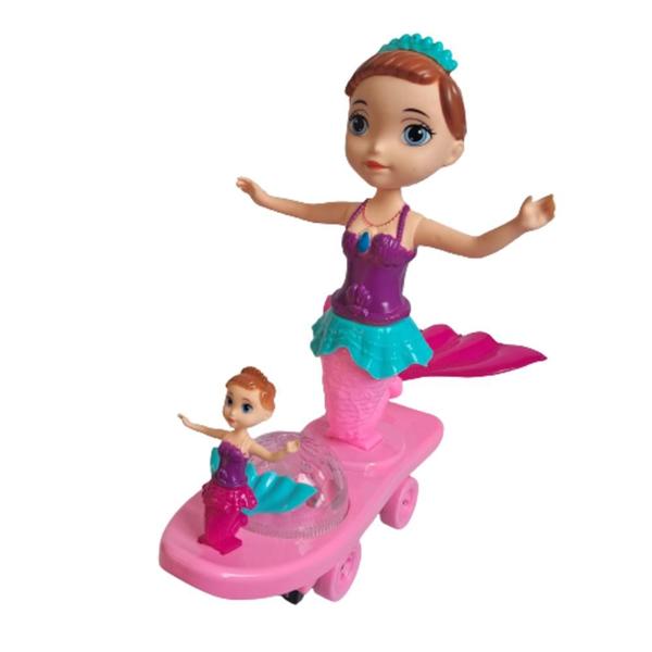 Maravilha Musical Boneca Sereia no Skate em Ação - TOYKING Imagem de Maravilha Musical Boneca Sereia no Skate em Ação
