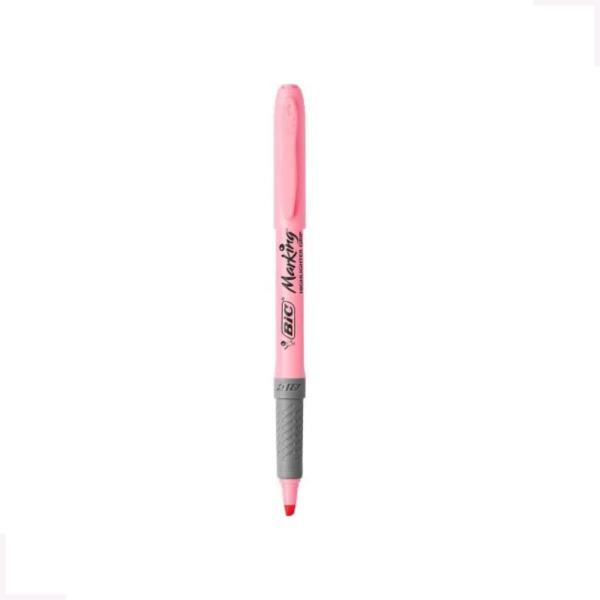 Imagem de Marca-texto Bic Marking Cores Pastel Rosa Resaltador