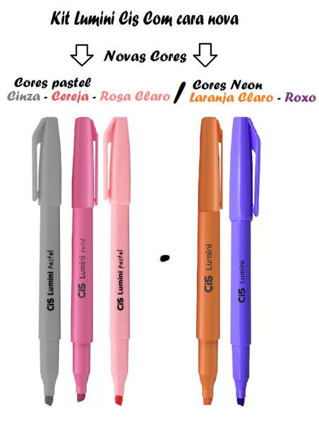 Imagem de Marca Texto Cis Lumini c/16 Cores Pastel + Neon !!