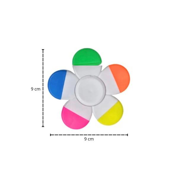 Imagem de Marca Texto Escolar Florzinha Spinner 5 Cores Kawaii Fower