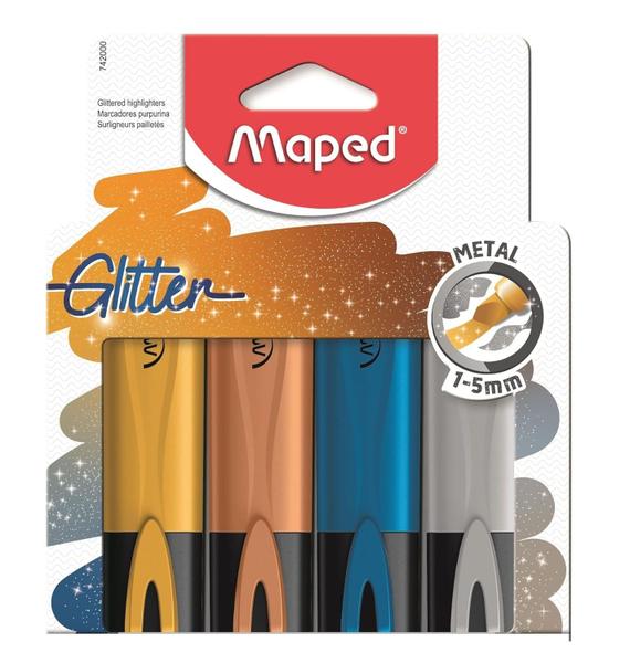 Imagem de Marca Texto Fluopeps Glitter Metal - 4 Cores - Maped