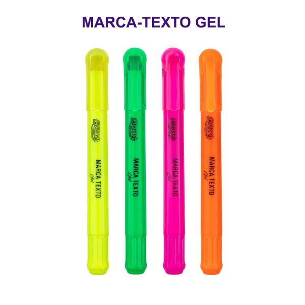 Imagem de Marca Texto Gel Neon Excelente P/ Folhas Finas Bíblia Brw