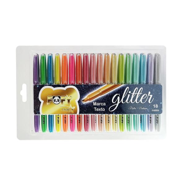 Imagem de Marca Texto Glitter 18 Cores Super Brilhante