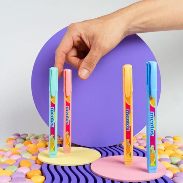 Imagem de Marca Texto Mentos com Cheirinho Destaq 4 Cores Pastel COMPACTOR