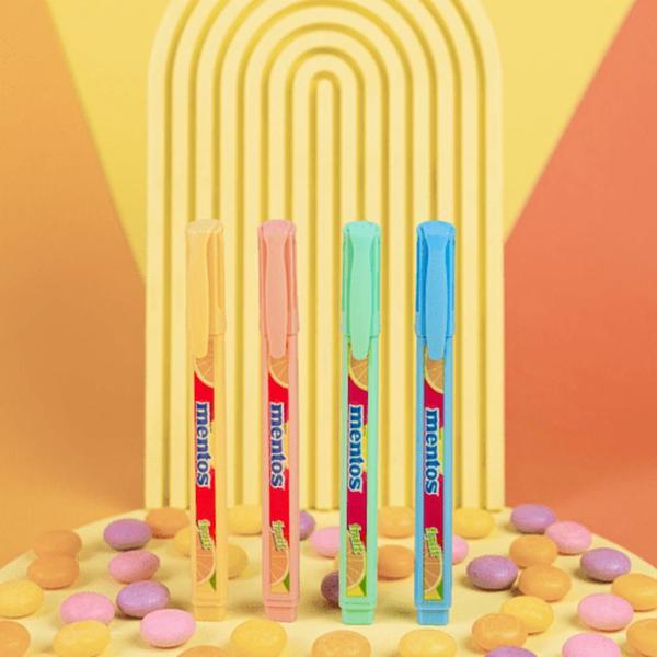 Imagem de Marca Texto Mentos com Cheirinho Destaq 4 Cores Pastel COMPACTOR