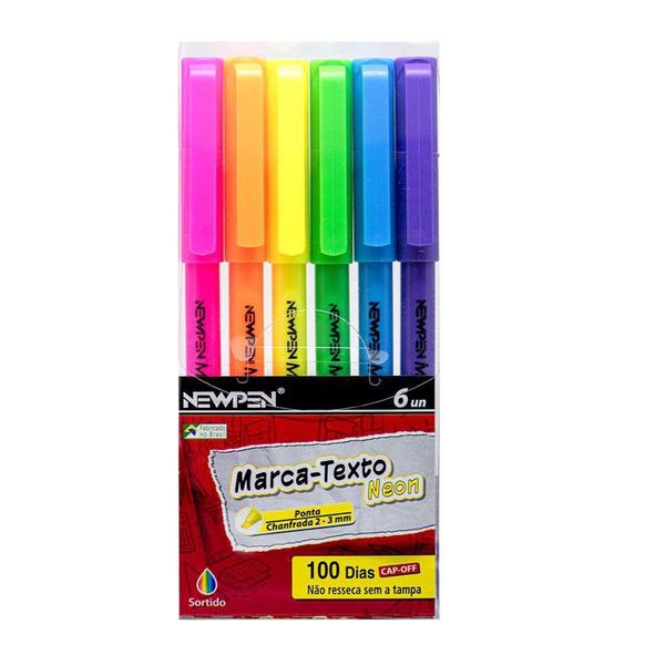 Imagem de Marca-texto Neon 6 Cores Newpen